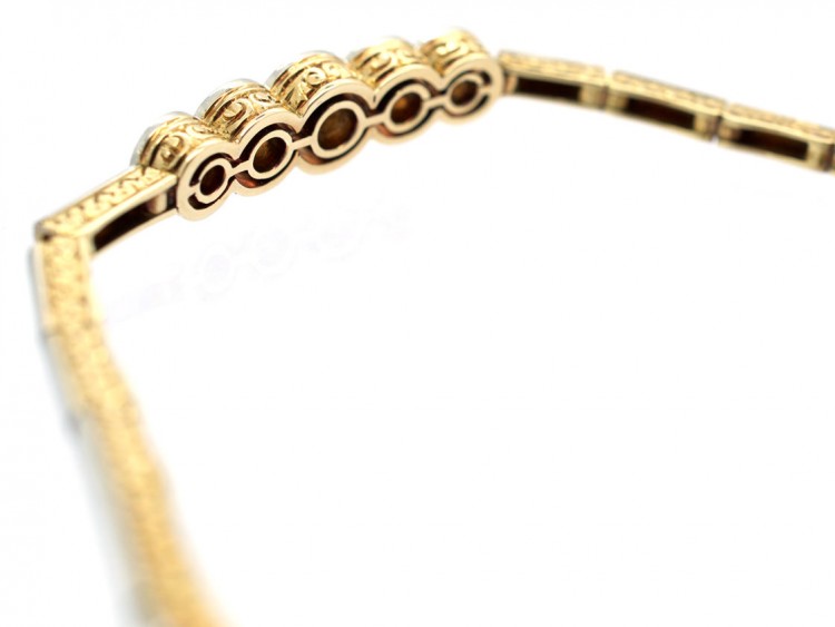 Art Deco Five Stone Diamond Bracelet