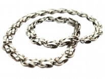 Silver Interwoven Chain Necklace
