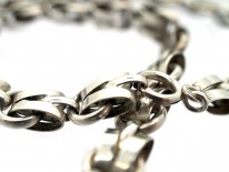 Silver Interwoven Chain Necklace