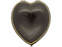 18ct Gold Victorian Heart Pendant with the Initial E in the Original Case