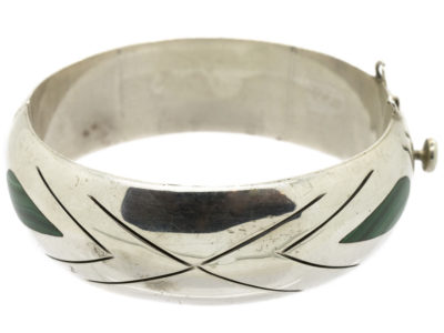 Mexican Silver & Malachite Bangle