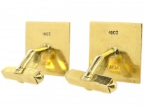 18ct Gold Connemara Marble & Onyx Chequerboard Cufflinks by West of Dublin