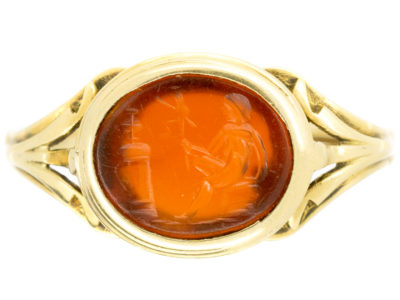 18ct Gold Roman Intaglio Signet Ring