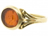 18ct Gold Roman Intaglio Signet Ring