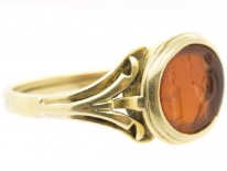 18ct Gold Roman Intaglio Signet Ring