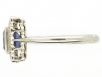 Art Deco Rectangular Sapphire & Diamond Ring