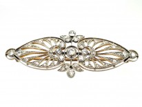 Edwardian 15ct Gold & Platinum Openwork Diamond Brooch