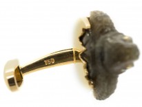 18ct Gold & Labradorite Baby Turtles Coming out of Their Shells Cufflinks