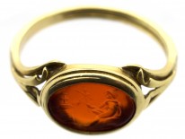 18ct Gold Roman Intaglio Signet Ring