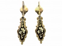 15ct Gold Swiss Enamel Drop Earrings circa 1820