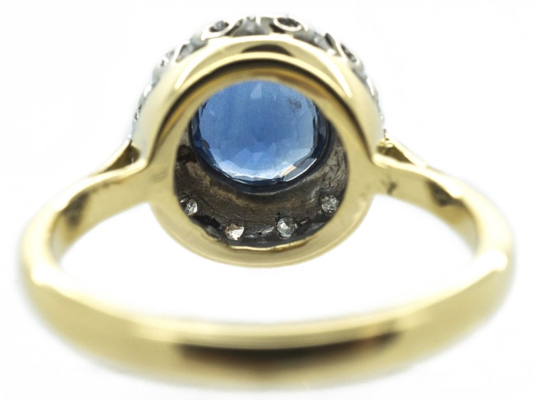 Sapphire & Diamond Cluster Ring