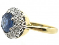 Sapphire & Diamond Cluster Ring