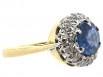 Sapphire & Diamond Cluster Ring