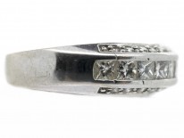 18ct White Gold Diamond Three Row Ring