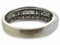 18ct White Gold Diamond Three Row Ring