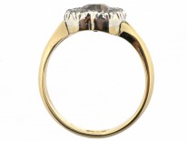 Edwardian 18ct Gold & Brown Zircon Heart Shaped Ring