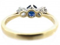 Three Stone Sapphire & Diamond Ring