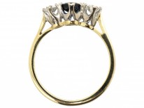 Three Stone Sapphire & Diamond Ring