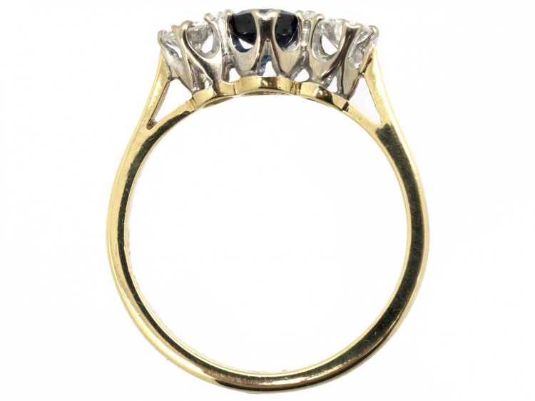 Three Stone Sapphire & Diamond Ring