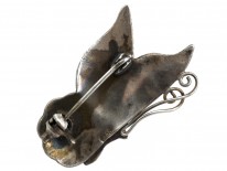 Silver & Blue Enamel Butterfly Brooch