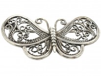 Siver Filigree Butterfly Brooch