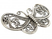 Siver Filigree Butterfly Brooch