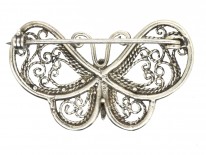 Siver Filigree Butterfly Brooch