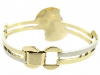 Art Deco Two Colour 14ct Gold & Coral Bracelet