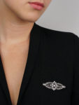Edwardian 15ct Gold & Platinum Openwork Diamond Brooch