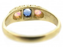 18ct Gold Opal Sapphire & Diamond Ring