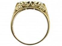 18ct Gold Opal Sapphire & Diamond Ring