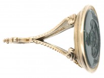 Georgian Gold Cased Bloodstone Intaglio with Crest Seal