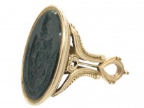 Georgian Gold Cased Bloodstone Intaglio with Crest Seal