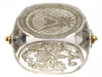 18ct Victorian Gold & Rock Crystal Masonic Swivel Seal