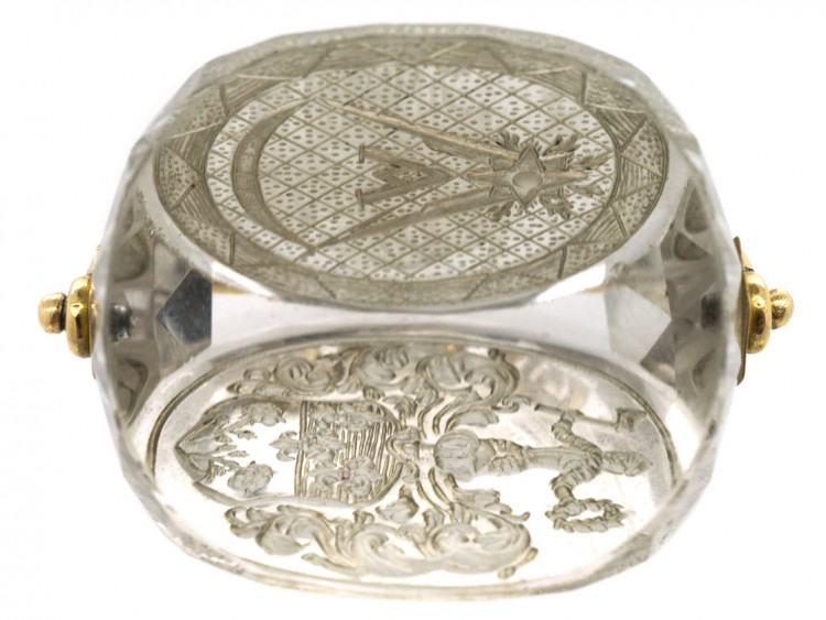 18ct Victorian Gold & Rock Crystal Masonic Swivel Seal