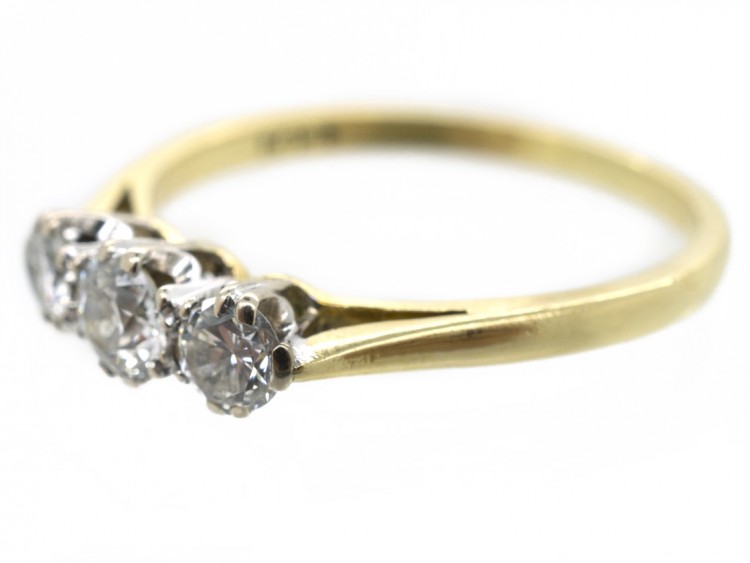 18ct Gold Diamond Three Stone Ring