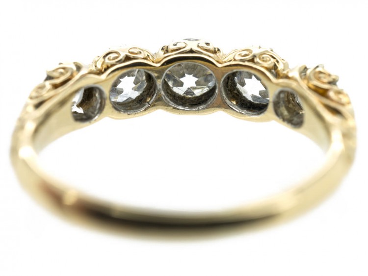Victorian 18ct Gold Five Stone Diamond Ring