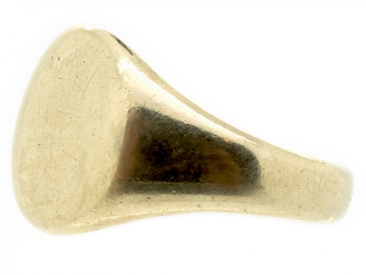 9ct Gold Plain Signet Ring