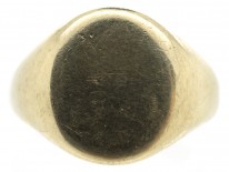 9ct Gold Plain Signet Ring