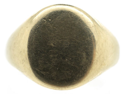 9ct Gold Plain Signet Ring