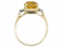 18ct Gold Citrine & Diamond Ring by Birks of Canada