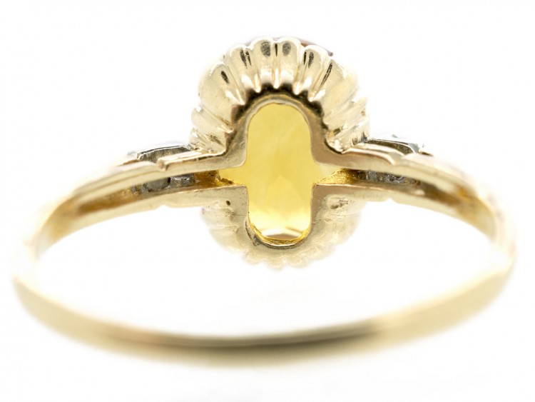18ct Gold Citrine & Diamond Ring by Birks of Canada
