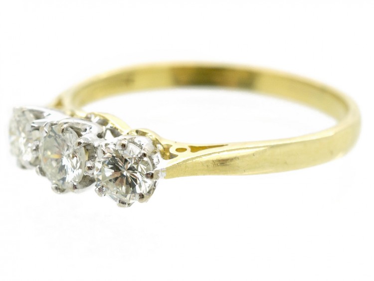 18ct Gold Three Stone Diamond Ring
