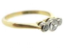 Edwardian 18ct Gold & Diamond Three Stone Ring