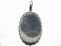 Victorian Silver & Gold Overlay Locket with Butterfly & Branch Motif