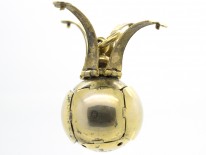 Edwardian Masonic 9ct Gold & Silver Ball Opening Pendant