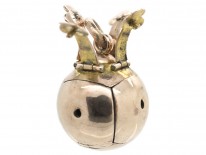 9ct Gold & Silver Opening Masonic Ball Pendant