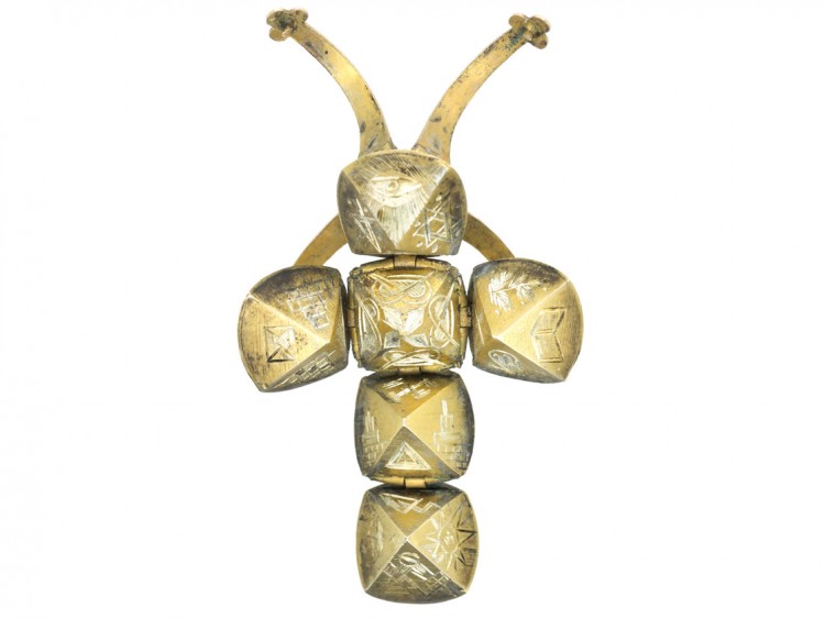 Masonic 9ct Gold & Silver Opening Pendant