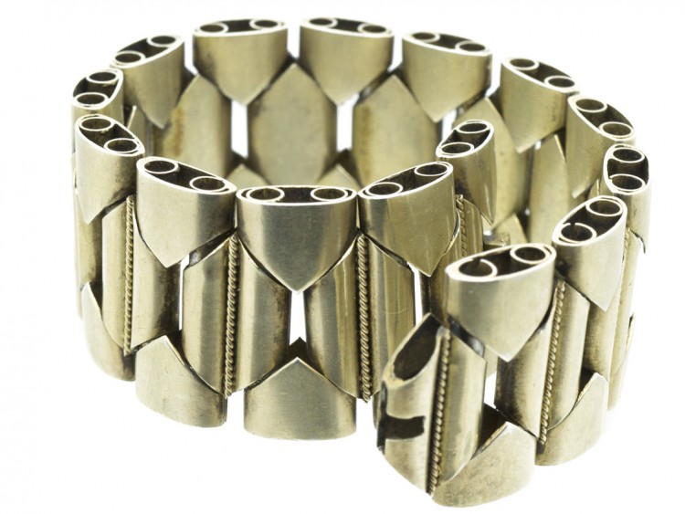 Pair of Victorian Silver Gilt Bracelets