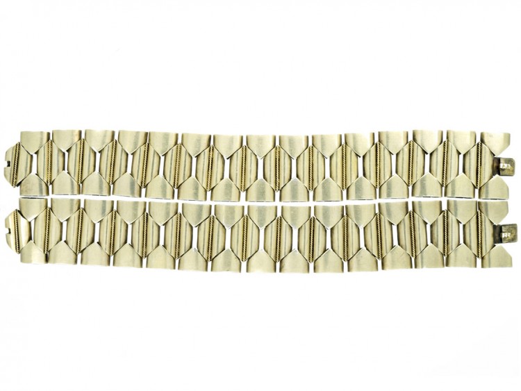 Pair of Victorian Silver Gilt Bracelets